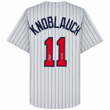 Chuck Knoblauch Signed Grey Pinstripe Custom Baseball Jersey w/ROY'91