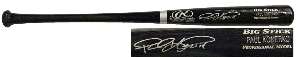 Paul Konerko Signed Rawlings Black Big Stick Name Engraved Bat