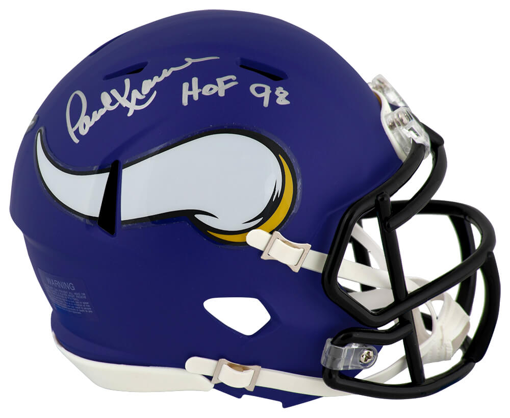 Paul Krause Signed Minnesota Vikings Riddell Speed Mini Helmet w/HOF'98