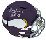 Paul Krause Signed Minnesota Vikings Throwback Riddell Full Size Speed Replica Helmet w/HOF'98