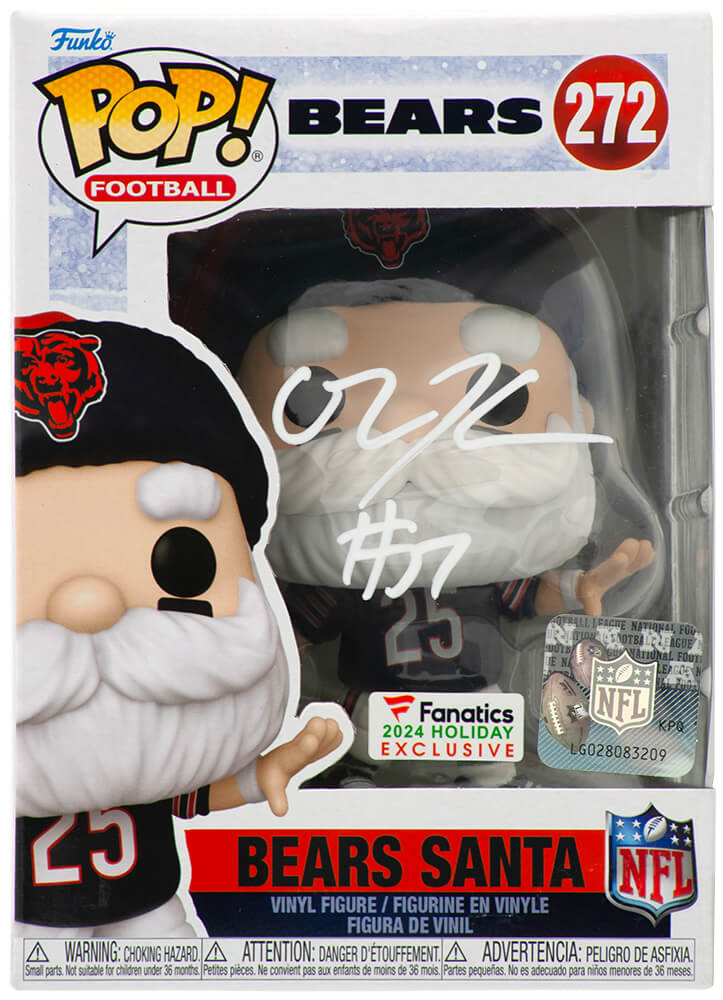 Olin Kreutz Signed Chicago Bears SANTA Funko Pop Doll #272