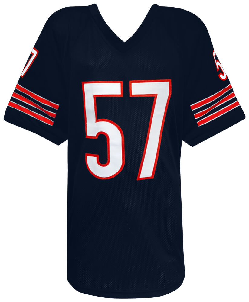 Olin Kreutz Signed Navy Custom Football Jersey w/6x Pro Bowl