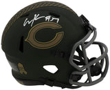 Olin Kreutz Signed Chicago Bears 2025 SALUTE Riddell Speed Mini Helmet
