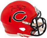 Olin Kreutz Signed Chicago Bears 2022 Alternate Orange Riddell Speed Mini Helmet