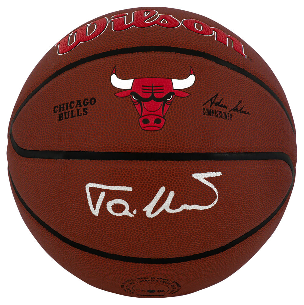 Toni Kukoc Signed Chicago Bulls Logo Wilson Alliance NBA Basketball