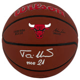 Toni Kukoc Signed Chicago Bulls Logo Wilson Alliance NBA Basketball w/HOF'21