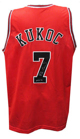 Toni Kukoc Signed Red Custom Basketball Jersey w/HOF'21
