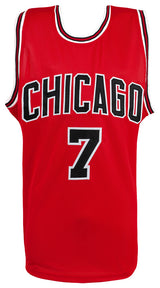 Toni Kukoc Signed Red Custom Basketball Jersey