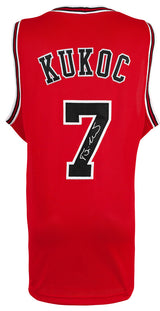 Toni Kukoc Signed Red Custom Basketball Jersey