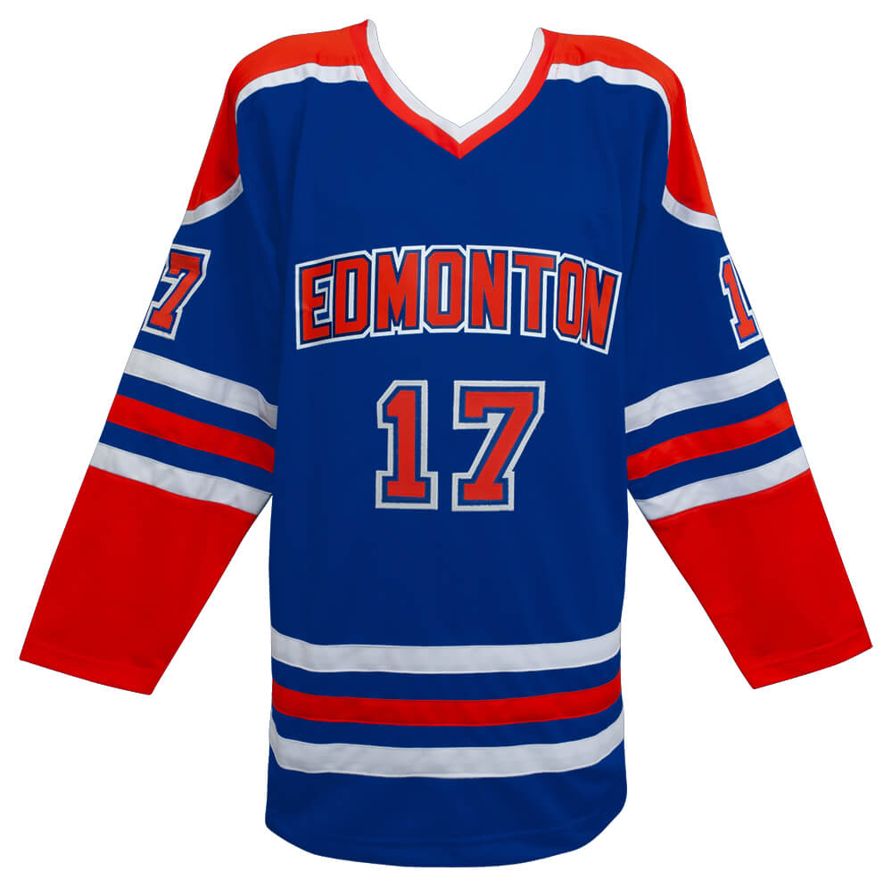 Jari Kurri Signed Blue Throwback Custom Hockey Jersey w/HOF'01