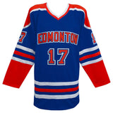 Jari Kurri Signed Blue Throwback Custom Hockey Jersey w/HOF'01