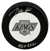 Jari Kurri Signed Edmonton Oilers Logo Hockey Puck w/HOF'01