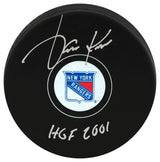 Jari Kurri Signed New York Rangers Logo Hockey Puck w/HOF'01