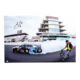 Kevin Harvick Signed NASCAR 2019 Indianapolis Win Burnout Celebration 20x30 Gallery Wrapped Photo on SpeedCanvas (PA)