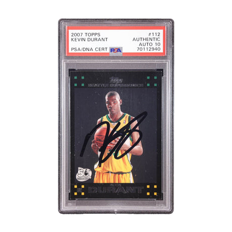 Kevin Durant Signed Authentic PSA Topps Supersonics NBA RC
