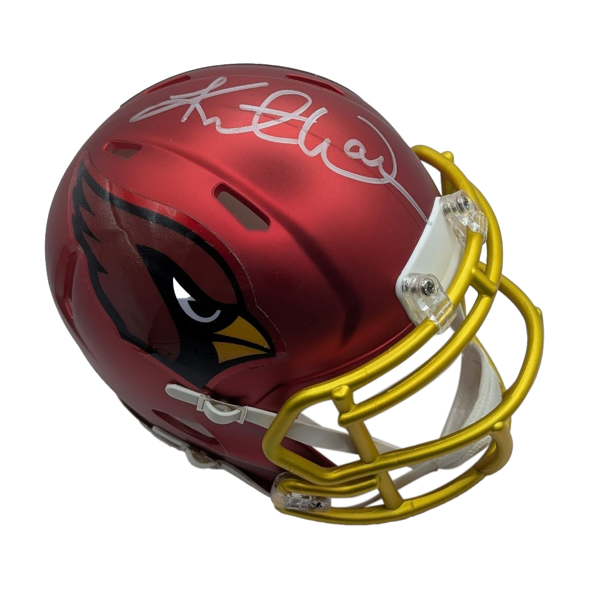 Kurt Warner Autographed Cardnials Blaze Mini Helmet - Fanatics Auth