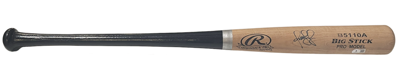 Omar Vizquel Autographed Rawlings Adirondack Pro Big Stick Pro Model Blonde Bat Beckett