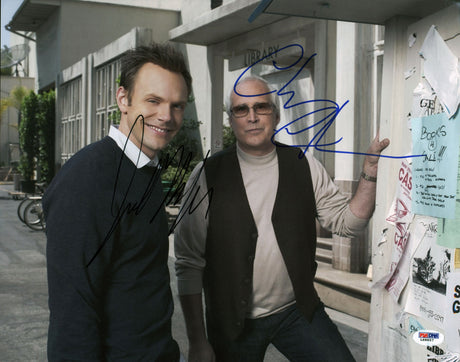 Chevy Chase & Joel McHale Community Authentic Signed 11x14 Photo PSA/DNA #L68857