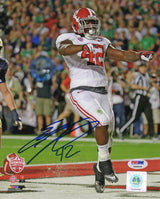 Eddie Lacy Signed Alabama 2012 National Title Game Endzone Celebration 8x10 Photo (In Blue)(PSA)