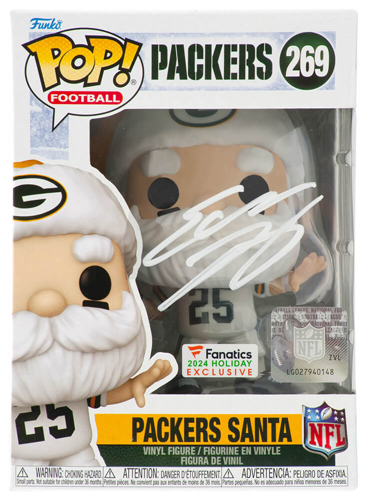 Eddie Lacy Signed Green Bay Packers SANTA Funko Pop Doll #269