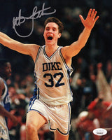 Christian Laettner Signed Duke The Shot Celebration Arms Raised 8x10 Photo - (JSA)