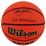 Christian Laettner Signed Wilson NCAA Legends Full Size Basketball w/2x NCAA Champs