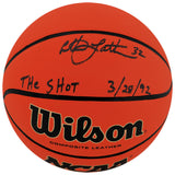 Christian Laettner Signed Wilson NCAA Legends Full Size Basketball w/The Shot 3-28-92