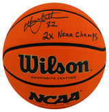 Christian Laettner Signed Wilson NCAA Game Rep Full Size Basketball w/2x NCAA Champs