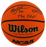 Christian Laettner Signed Wilson NCAA Game Rep Full Size Basketball w/The Shot 3-28-92