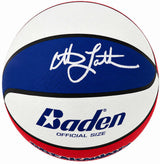 Christian Laettner Signed Baden Red, White & Blue Full Size Basketball