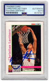 Christian Laettner Signed Team USA Olympics 1992 NBA Hoops Basketball Trading Card #342 - (PSA Encapsulated)