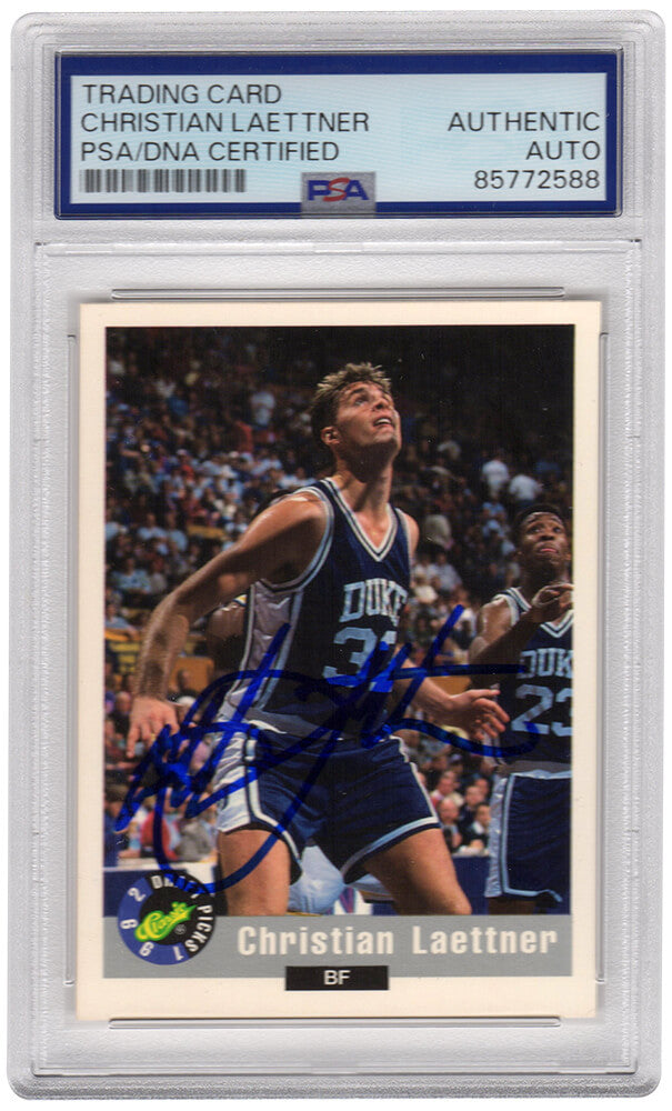 Christian Laettner Signed 1992 Classic Draft Picks Basketball Trading Card #43 - (PSA Encapsulated)