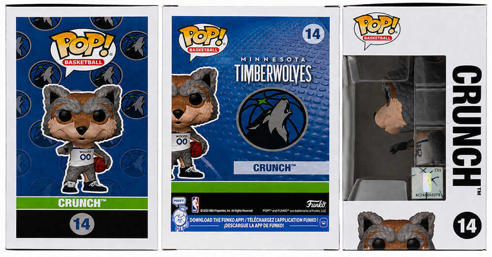 Christian Laettner Signed Minnesota Timberwolves Crunch Mascot Funko Pop Doll #14