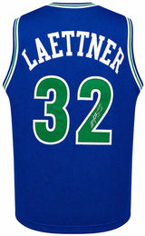 Christian Laettner Signed Blue Throwback Pro Style Custom Basketball Jersey