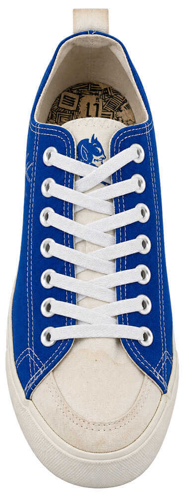 Christian Laettner Signed Duke SKICKS White & Blue Shoe - (Left Foot)