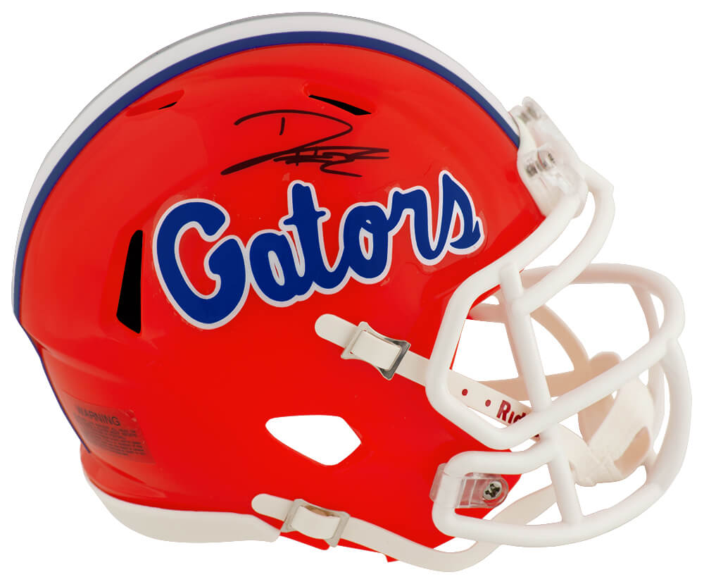 DJ Lagway Signed Florida Gators Orange Riddell Speed Mini Helmet