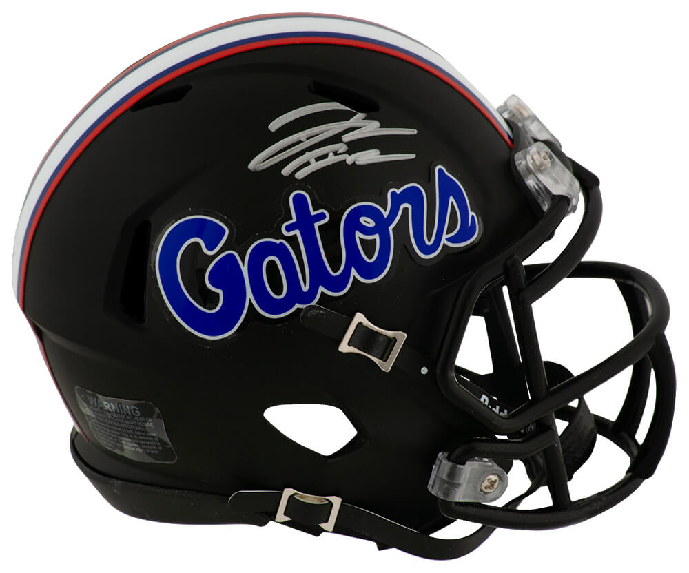 DJ Lagway Signed Florida Gators Black Riddell Speed Mini Helmet