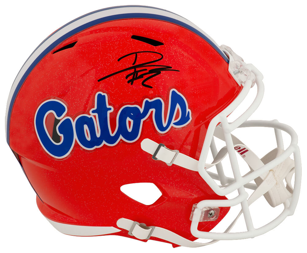 DJ Lagway Signed Florida Gators Orange Riddell Full Size Speed Replica Helmet