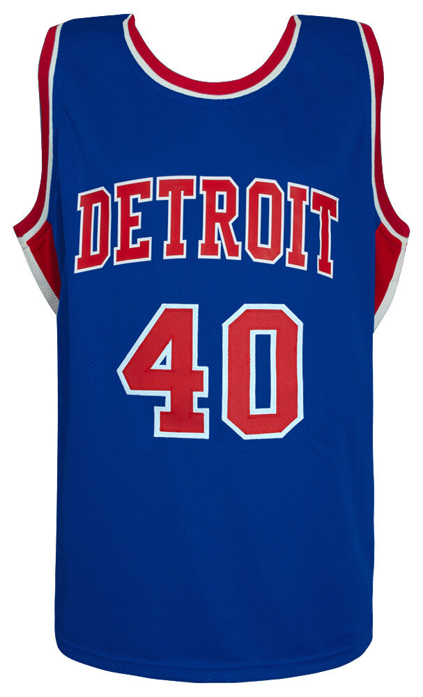 Bill Laimbeer Signed Blue Custom Basketball Jersey