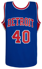 Bill Laimbeer Signed Blue Custom Basketball Jersey