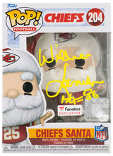 Willie Lanier Signed Kansas City Chiefs 'SANTA' Funko Pop Doll #204 w/HOF'86