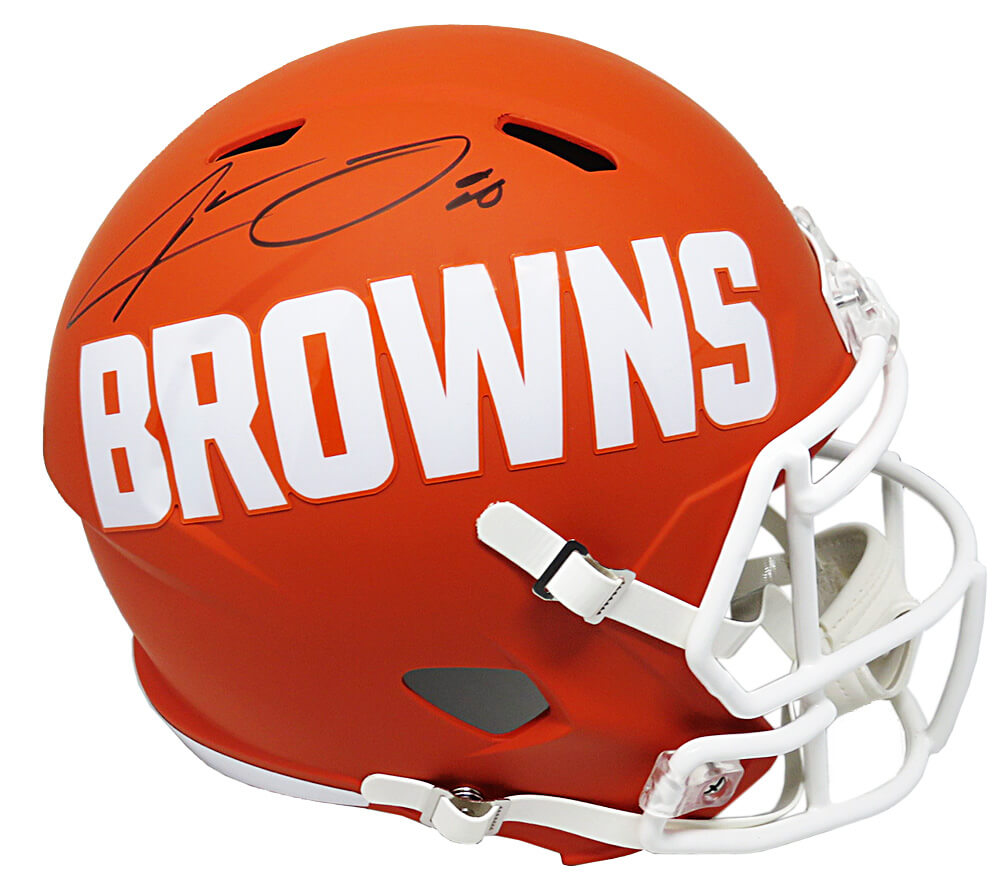 Jarvis Landry Signed Cleveland Browns AMP Alternate Riddell Full Size Speed Replica Helmet
