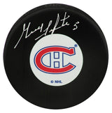 Guy Lapointe Signed Montreal Canadiens Team Logo Hockey Puck