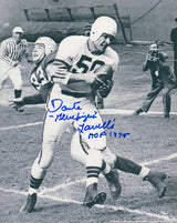 Dante Lavelli Signed Cleveland Browns B&W Action 8x10 Photo w/Gluefingers, HOF 1975