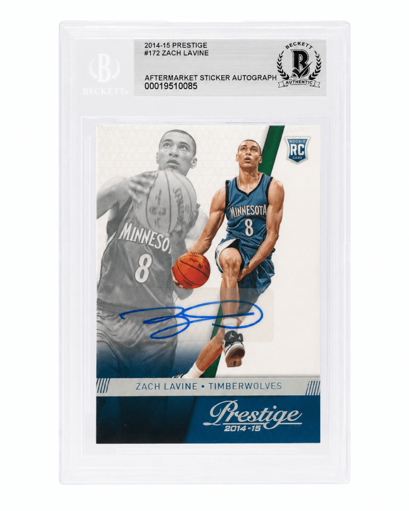 Zach Lavine Signed 2014 Panini Prestige Premium Rookie Basketball Card #172 - (Beckett / Auto Sticker)