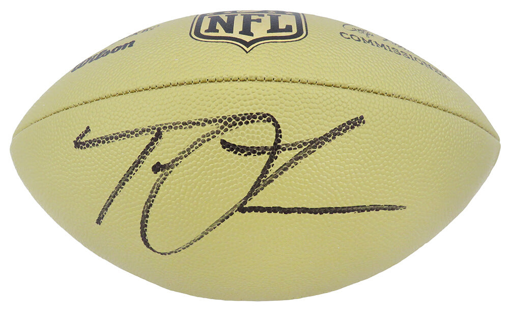 Trevor Lawrence Signed Wilson Duke Gold Metallic NFL Full Size Replica Football - (Fanatics)