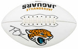 Trevor Lawrence Signed Jacksonville Jaguars Logo Wilson White Panel Football - (Fanatics)