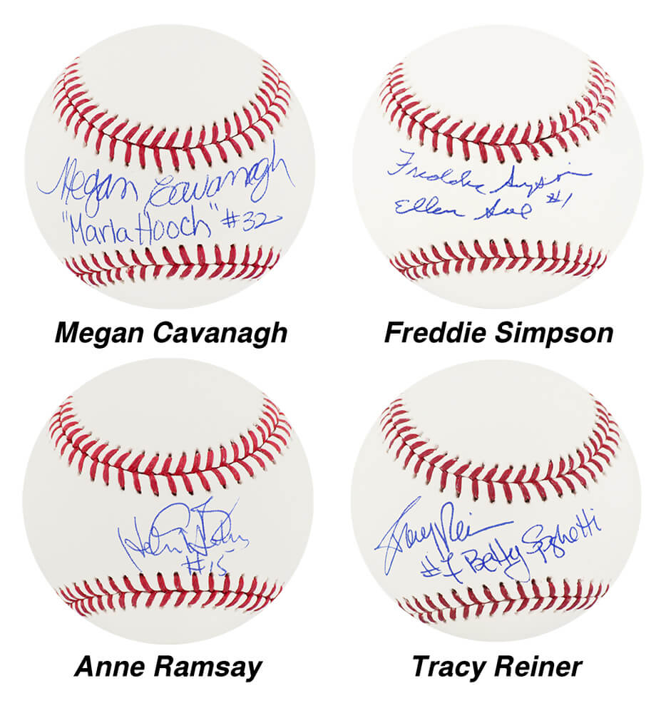 A League Of Their Own (Rockford Peaches) Signed Individual Rawlings MLB Baseball w/Character Names (Set of 10 Balls)