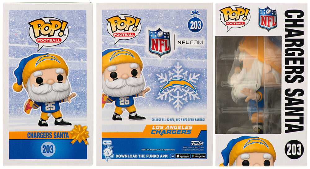 Ryan Leaf Signed Chargers SANTA Funko Pop Doll #203