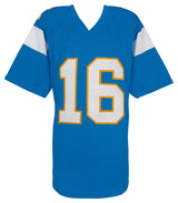 Ryan Leaf Signed Powder Blue Custom Football Jersey